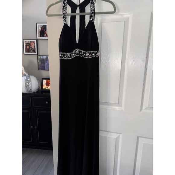 Xscape Dresses & Skirts - Xscape by Joanna Chen Black Beaded Halter Gown Formal Evening Dress 12